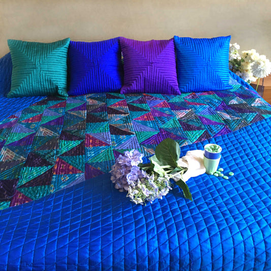 VENEZIA LOVE ALWAYS PATOLA SILK QUILTED BEDCOVER SET