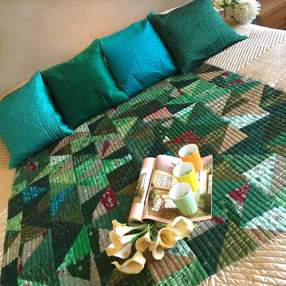 VIENNE LOVE ALWAYS PATOLA SILK QUILTED BEDCOVER SET
