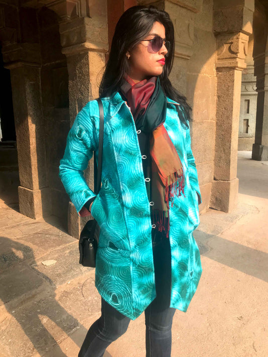 HARRIET KYOTO SHIBORI QUILTED LONG JACKET