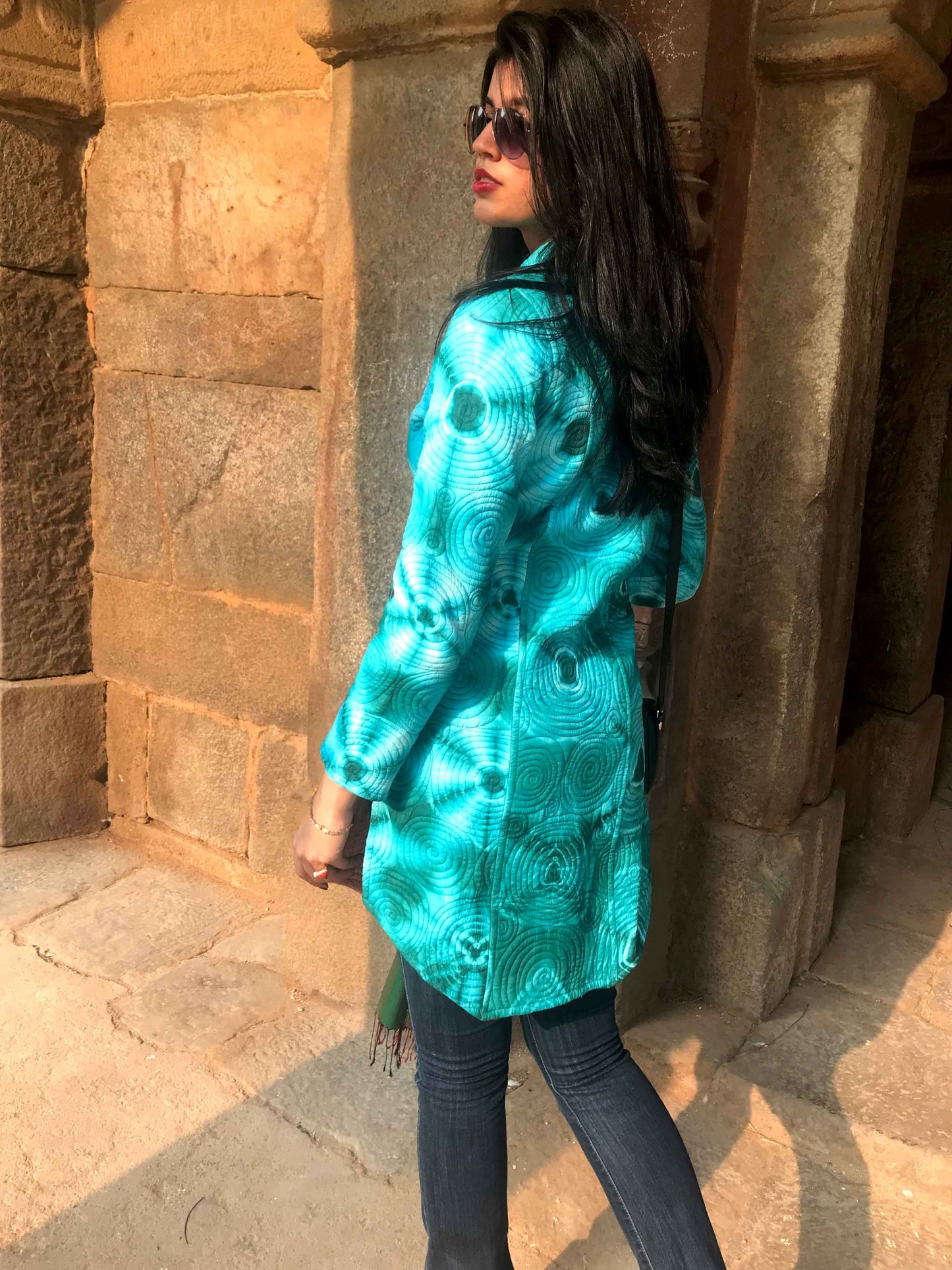 HARRIET KYOTO SHIBORI QUILTED LONG JACKET