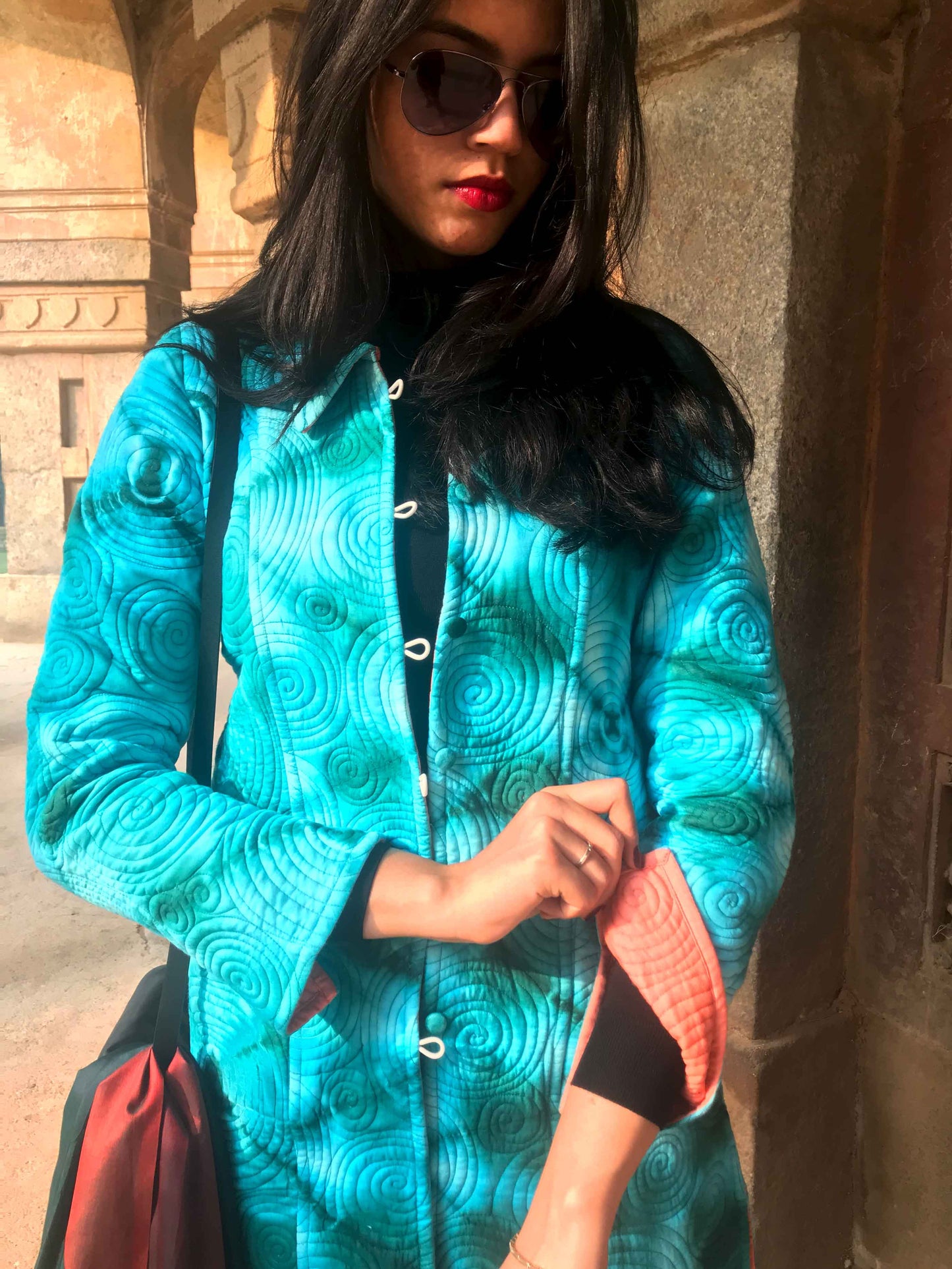 HARRIET KYOTO SHIBORI QUILTED LONG JACKET