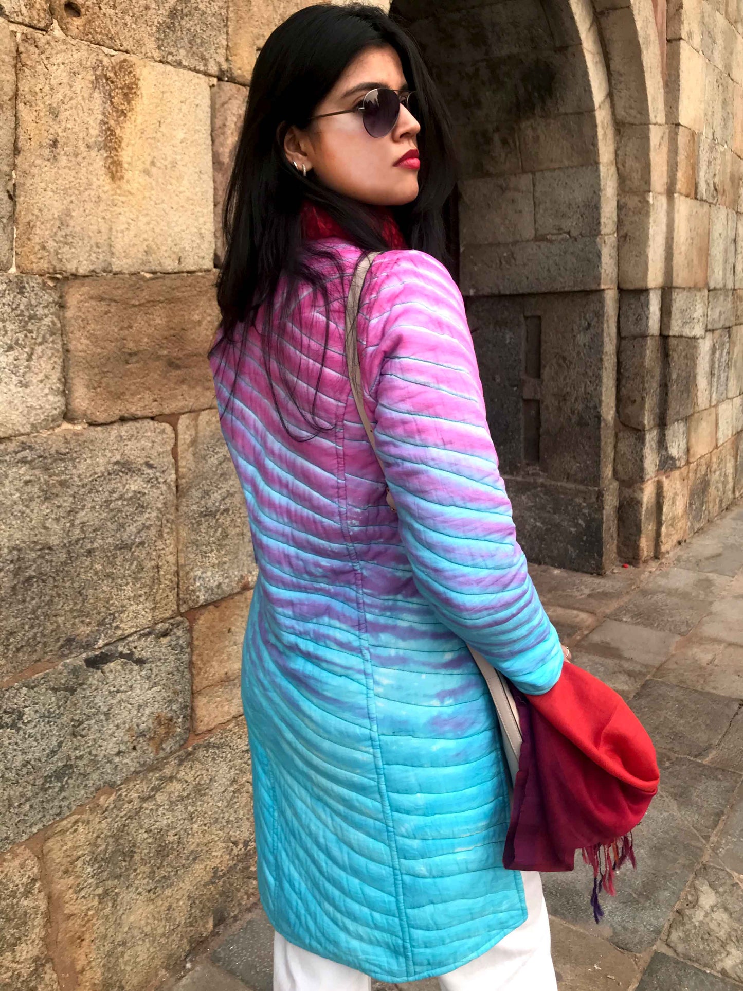 HELLEN KYOTO SHIBORI QUILTED LONG JACKET