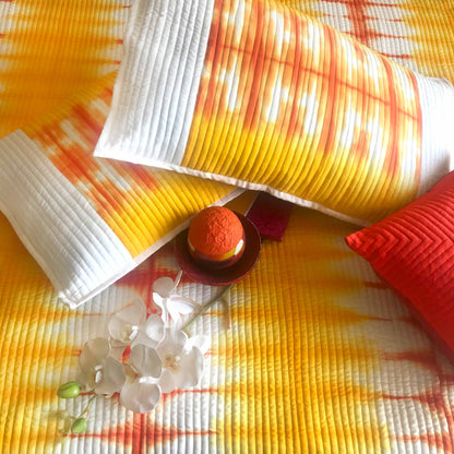 VALENTINA  LOVE ALWAYS SHIBORI SHABANG QUILTED BEDCOVER SET