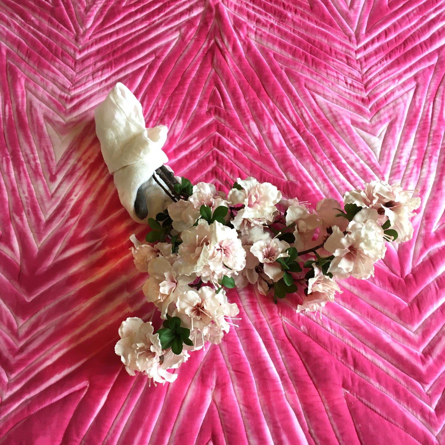 VIERA  LOVE ALWAYS SHIBORI SHABANG QUILTED BEDCOVER SET