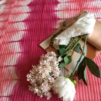 VERONICA  LOVE ALWAYS SHIBORI SHABANG QUILTED BEDCOVER SET