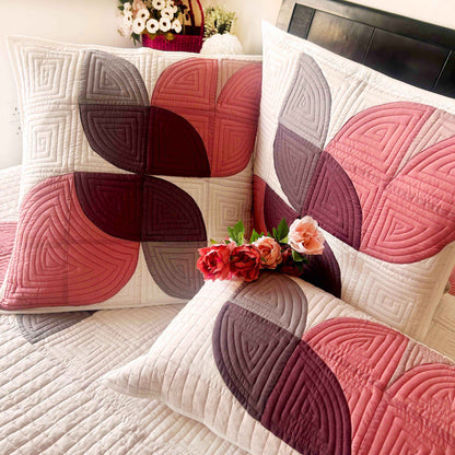 DEBORAH TULIPS OF KASHMIR PATCHWORK QUILTED BEDCOVER SET