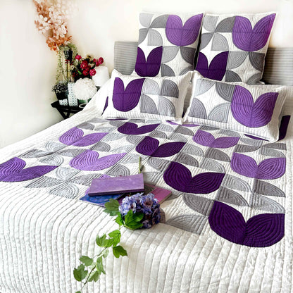 DONITA TULIPS OF KASHMIR PATCHWORK QUILTED BEDCOVER SET