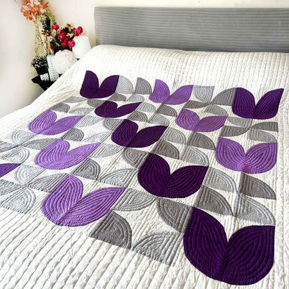 DONITA TULIPS OF KASHMIR PATCHWORK QUILTED BEDCOVER SET