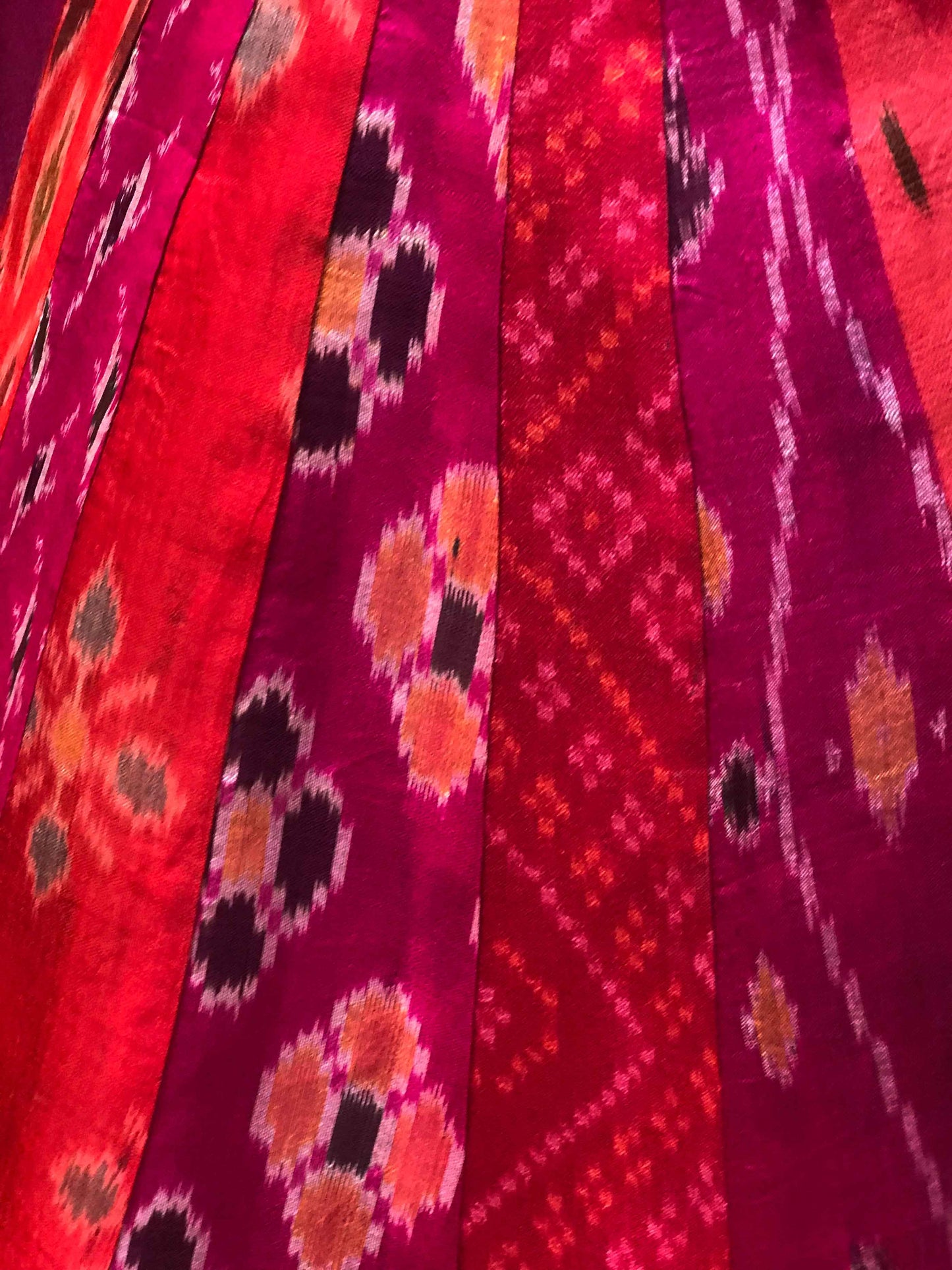 FRANCINE FESTIVE FLAMBOYANCE PATOLA SILK PATCHWORK DRESS