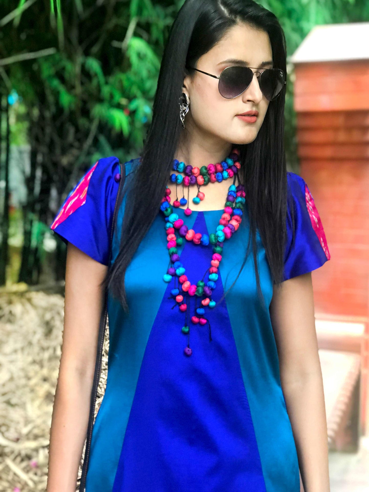 FELICITY FESTIVE FLAMBOYANCE PATOLA SILK PATCHWORK DRESS