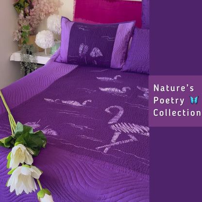 LIONEL POETRY IN NATURE NUI SHIBORI OMBRE QUILTED BEDCOVER SET