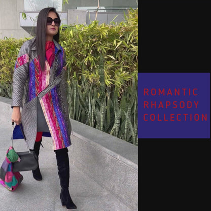 LILLITH ROMANTIC RHAPSODY PATOLA SILK PATCHWORK QUILTED REVERSIBLE JACKET