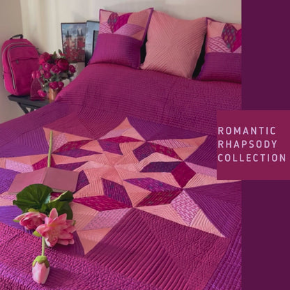VICKY GORGEOUS KASHMIR PATOLA SILK QUILTED BEDCOVER SET