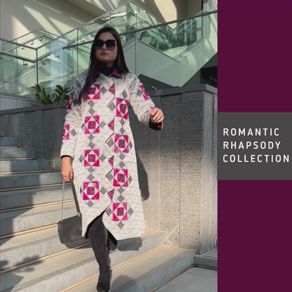 LORRAINE ROMANTIC RHAPSODY PATOLA SILK PATCHWORK QUILTED REVERSIBLE JACKET