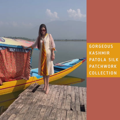 KATIE GORGEOUS KASHMIR PATOLA SILK PATCHWORK DRESS