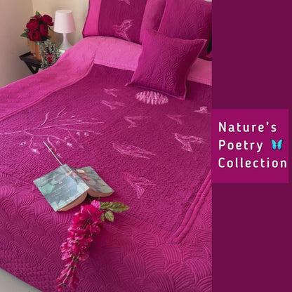 LAWRENCE POETRY IN NATURE NUI SHIBORI OMBRE QUILTED BEDCOVER SET