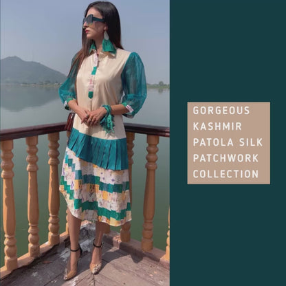 KATHY GORGEOUS KASHMIR PATOLA SILK PATCHWORK DRESS