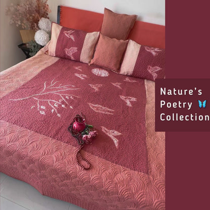 LINCOLN POETRY IN NATURE NUI SHIBORI OMBRE QUILTED BEDCOVER SET
