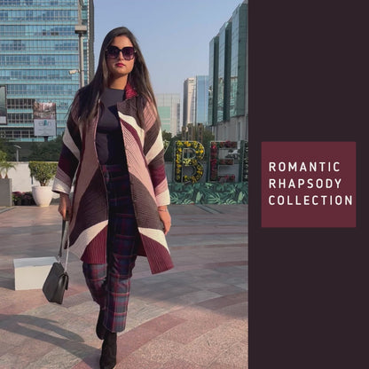 LYDIA ROMANTIC RHAPSODY PAPER SILK PATCHWORK QUILTED REVERSIBLE JACKET