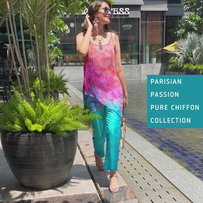 ILIANA PARISIAN PASSION PURE CHIFFON TUNIC SET